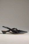 Maeve Buckled Slingback Kitten Heels In Black