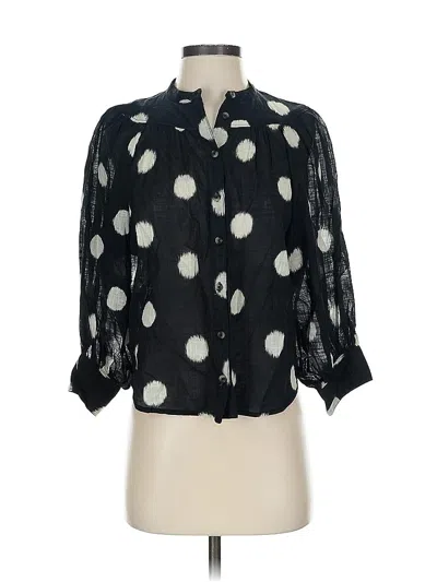 Pre-owned Maeve By Anthropologie 3/4 Sleeve Blouse In Black