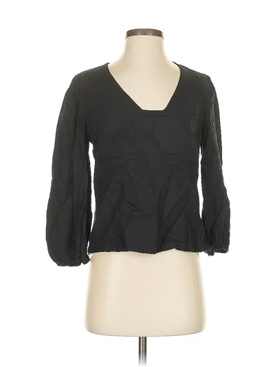Pre-owned Maeve By Anthropologie 3/4 Sleeve Blouse In Black