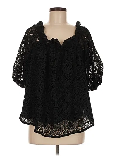 Maeve By Anthropologie 3/4 Sleeve Blouse In Black