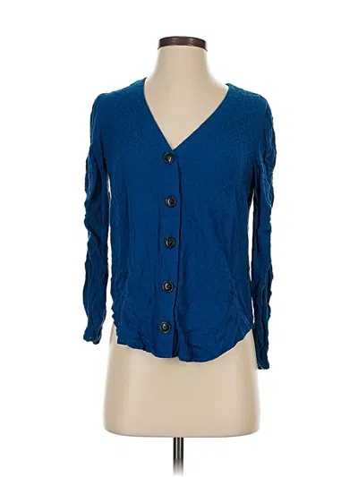 Pre-owned Maeve By Anthropologie 3/4 Sleeve Blouse In Blue