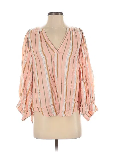 Pre-owned Maeve By Anthropologie 3/4 Sleeve Blouse In Pink
