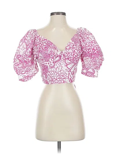 Pre-owned Maeve By Anthropologie 3/4 Sleeve Blouse In Pink