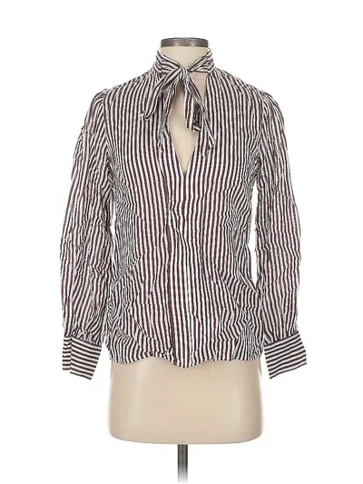 Pre-owned Maeve By Anthropologie 3/4 Sleeve Blouse In Red