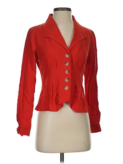 Pre-owned Maeve By Anthropologie 3/4 Sleeve Blouse In Red