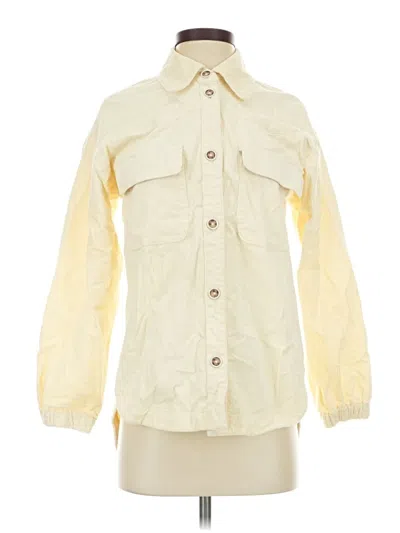 Maeve By Anthropologie 3/4 Sleeve Button Down Shirt In Neutral