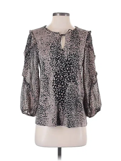 Pre-owned Maeve By Anthropologie 3/4 Sleeve T-shirt In Gray