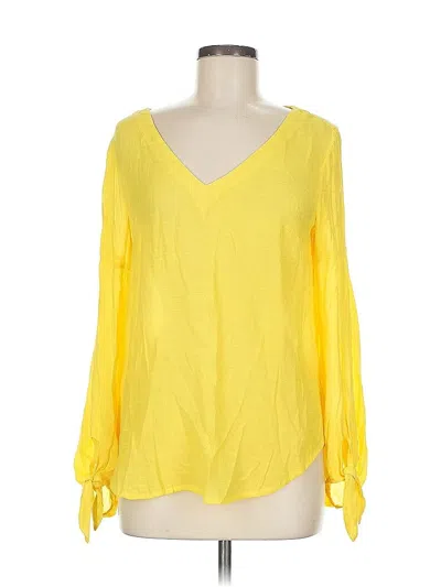 Pre-owned Maeve By Anthropologie 3/4 Sleeve T-shirt In Yellow