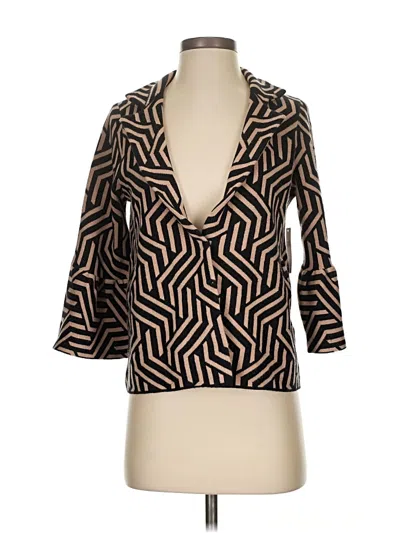 Pre-owned Maeve By Anthropologie Blazer Jacket In Gold