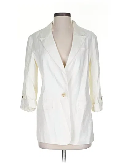 Pre-owned Maeve By Anthropologie Blazer Jacket In White