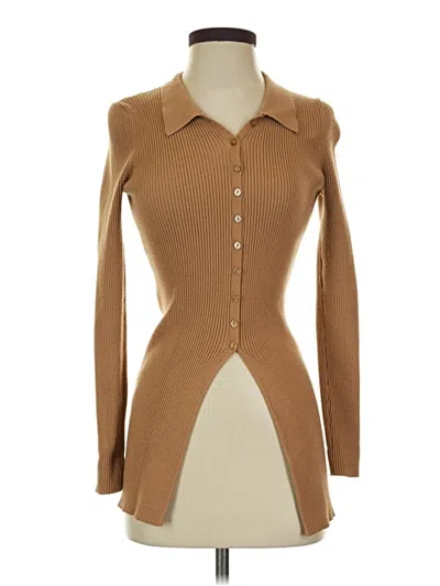 Pre-owned Maeve By Anthropologie Cardigan Sweater In Brown