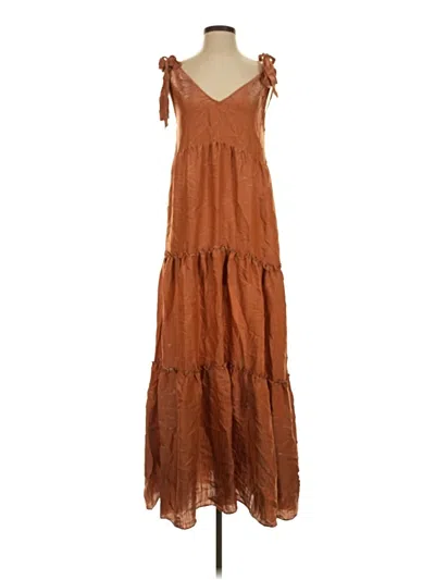 Pre-owned Maeve By Anthropologie Casual Dress In Brown