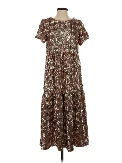 Pre-owned Maeve By Anthropologie Casual Dress In Brown