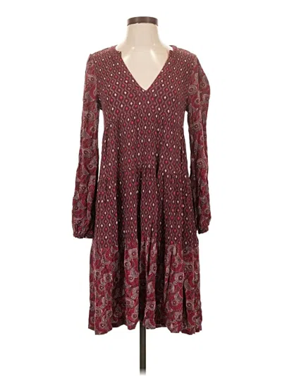 Pre-owned Maeve By Anthropologie Casual Dress In Burgundy