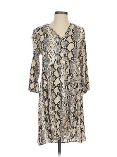 Pre-owned Maeve By Anthropologie Casual Dress In Gray