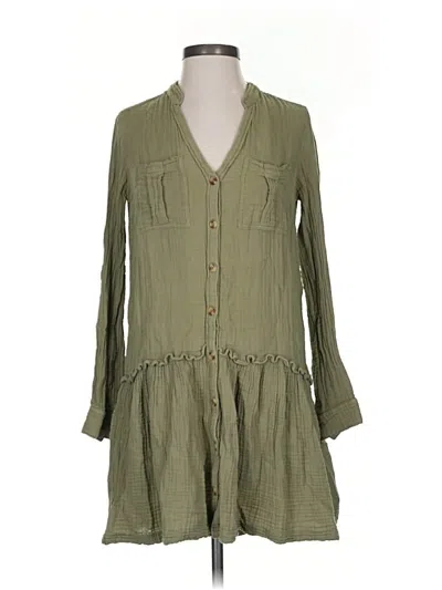 Pre-owned Maeve By Anthropologie Casual Dress In Green