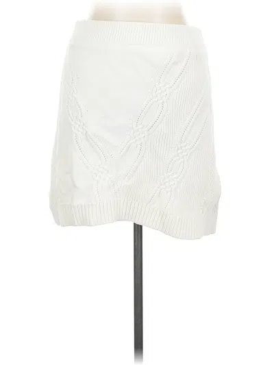 Pre-owned Maeve By Anthropologie Casual Skirt In White