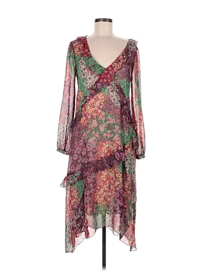 Pre-owned Maeve By Anthropologie Cocktail Dress In Burgundy