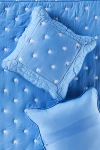 Maeve By Anthropologie Cotton Polka Dot Embroidered Euro Sham In Blue