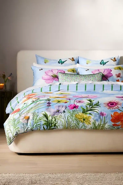 Maeve By Anthropologie Cotton Printed Daisy Duvet Cover In Multicolor