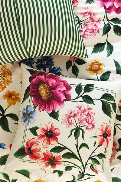 Maeve By Anthropologie Emily Organic Cotton Sateen Reversible Floral Printed Euro Sham