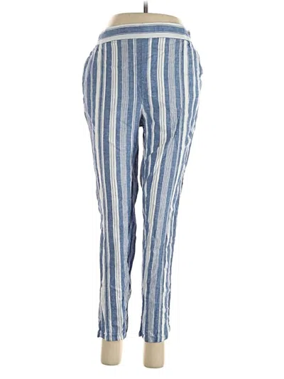 Pre-owned Maeve By Anthropologie Linen Pants In Blue