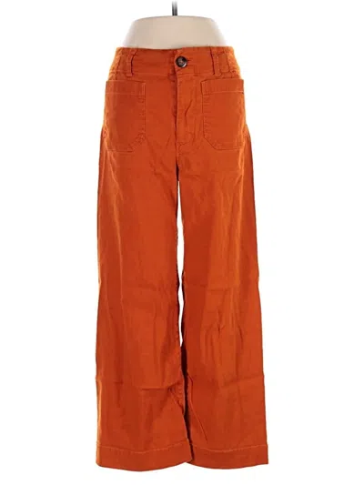 Pre-owned Maeve By Anthropologie Linen Pants In Orange