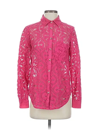 Pre-owned Maeve By Anthropologie Long Sleeve Blouse In Pink