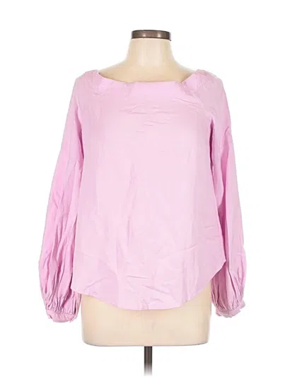 Maeve By Anthropologie Long Sleeve Blouse In Pink