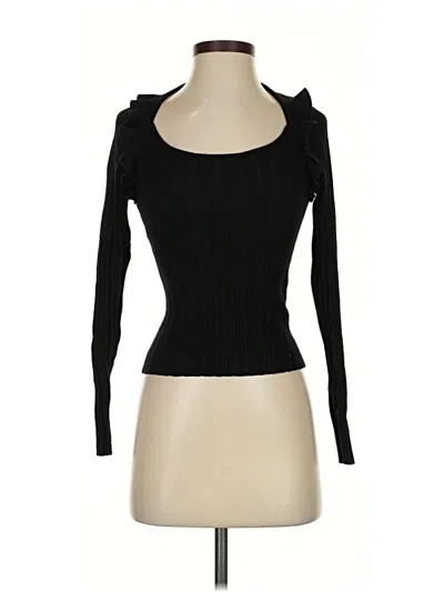 Pre-owned Maeve By Anthropologie Long Sleeve T-shirt In Black