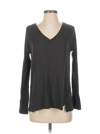 Pre-owned Maeve By Anthropologie Long Sleeve T-shirt In Gray