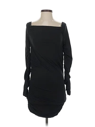 Pre-owned Maeve By Anthropologie Long Sleeve Top Black Off The Shoulder Neckline Tops