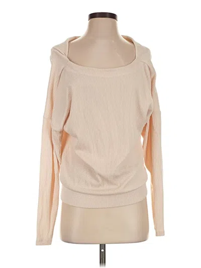 Pre-owned Maeve By Anthropologie Long Sleeve T-shirt In Tan