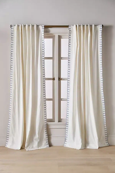 Maeve By Anthropologie Loop Embroidered Cotton Curtain