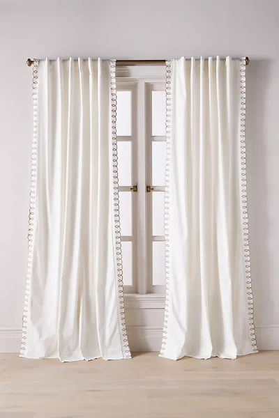 Maeve By Anthropologie Loop Embroidered Cotton Curtain