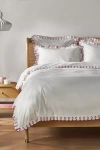 Maeve By Anthropologie Looped Organic Percale Duvet Cover In White