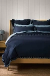 Maeve By Anthropologie Looped Organic Percale Duvet Cover In Blue