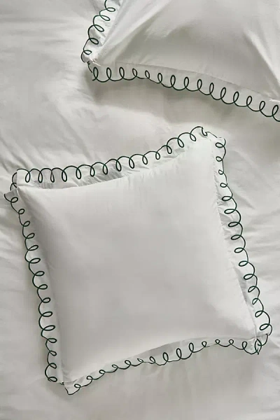 Maeve By Anthropologie Looped Organic Percale Euro Sham In White