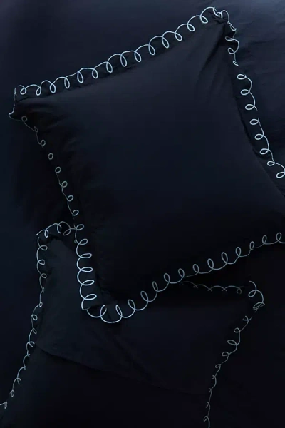 Maeve By Anthropologie Looped Organic Percale Euro Sham In Blue