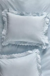 Maeve By Anthropologie Organic Cotton Looped Embroidered Shams, Set Of 2 In Blue