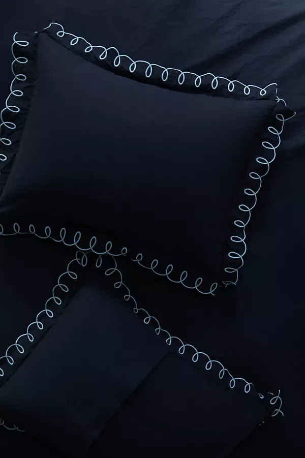 Maeve by Anthropologie Organic Cotton Looped Embroidered Shams, Set of 2 - Thumbnail 5