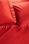 Maeve By Anthropologie Looped Organic Percale Sheet Set In Red