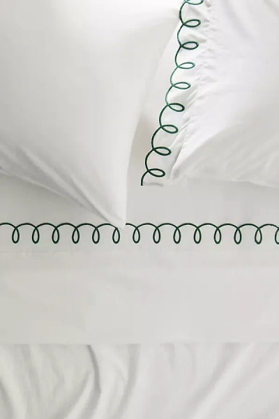 Maeve By Anthropologie Looped Organic Percale Sheet Set In White