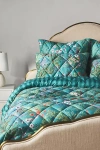 Maeve By Anthropologie Organic Sateen Quilt In Green