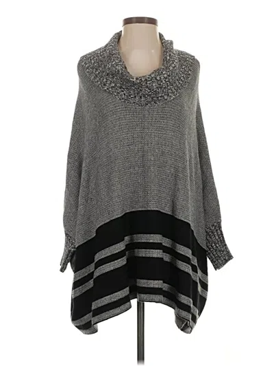 Pre-owned Maeve By Anthropologie Poncho In Gray