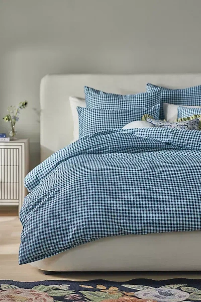 Maeve By Anthropologie Printed Sateen Duvet Cover In Blue