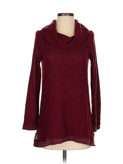 Pre-owned Maeve By Anthropologie Pullover Sweater In Burgundy