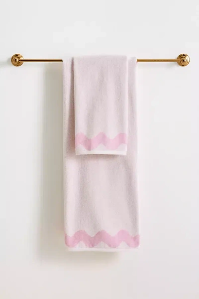Maeve By Anthropologie Scalloped Cotton Towel Collection In Pink
