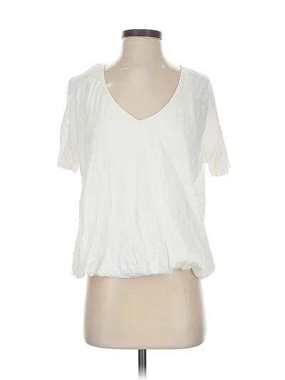 Pre-owned Maeve By Anthropologie Short Sleeve T-shirt In White