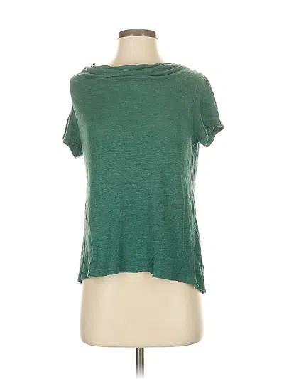 Pre-owned Maeve By Anthropologie Short Sleeve Top Green Cowl Neck Tops